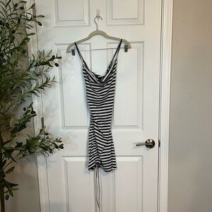 Black and White Striped Dress